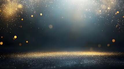 Wall Mural - Dazzling Display of Vibrant Golden Fireworks Against Dark Background