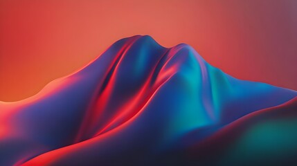 Wall Mural - Vibrant Dynamic Visual Effect with Smooth Mountainous Shapes