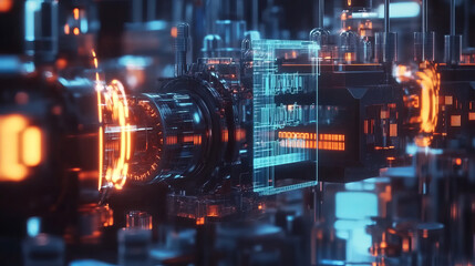 automationtechnology and development background of business and industrial process