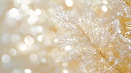 Wall Mural - luxury christmas gold festival lights glow sparkles creamy white blurred abstract backdrop illustrat