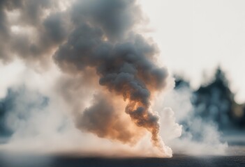 Wall Mural - large background smoke white ignition danger ash flames dry render burn ecology field explosion fire