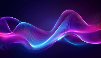 Wall Mural - Abstract purple and blue wave background vector presentation design with sound waves. --ar 26:15 - Image #3 @Abbas