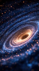 Wall Mural - Astronomical Phenomenon of a Black Hole with Surrounding Starry Space
