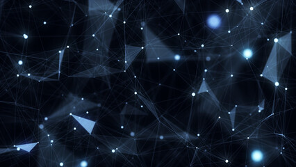 Wall Mural - technology network connection artificial intelligence. abstract business design. futuristic grid neu