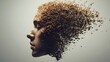 © Neungruedee - Surreal Portrait of Disintegration of a Human Face with Dust Particles