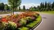 © Alesia - flowers road median