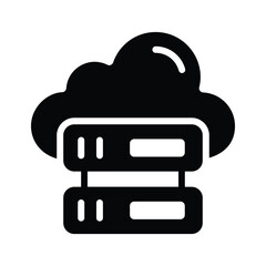 Wall Mural - visually appealing glyph style icon of cloud server storage