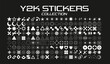 © Anastasiia Chubenko - Retro Futuristic Elements for Design. Abstract Geometric Symbols and Objects in Y2K Style. Templates for Posters, Banners, Stickers, Business Cards