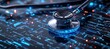 © Premium Graphics - 3d stethoscope hovering over 2D digital patient chart blending real medical tools live electronic medical records