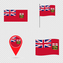 Manitoba Flag Set, Province of Canada.