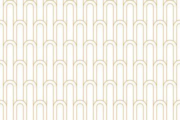 Wall Mural - art deco seamless pattern with arc or rounded line shape, luxury repeat tile for web, card, wallpape