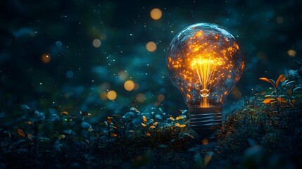 Wall Mural - planet earth as a glowing cosmic lantern of hope