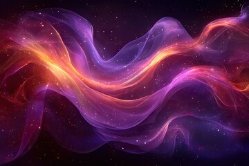 Wall Mural - colorful, flowing ethereal forms with a cosmic, dreamy effect