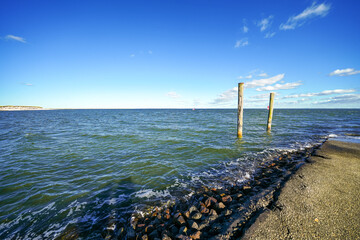 surroundings at the port of list on the north frisian island of sylt.