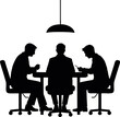 © yayan - illustration of silhouette business miting room
