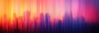 © hore - Photograph of skyscrapers in New York City, city lights streaking at high speed, red and blue gradient sky