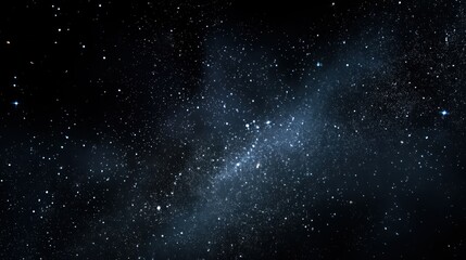 night sky with stars sparkling on black background.