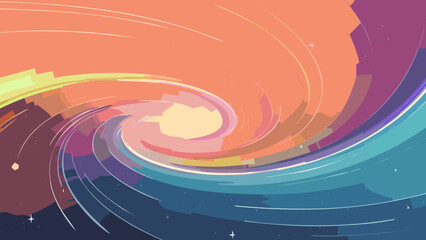 Wall Mural - design an abstract background gradient vector featuring a vibrant, swirling nebula, incorporating at
