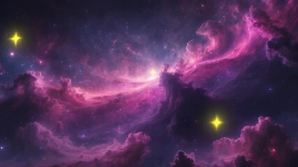 Wall Mural - high-resolution video of deep space nebula, ideal for wallpaper and printing in a science fiction fa
