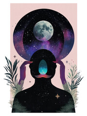 Wall Mural - png illustration silhouette nature galaxy.