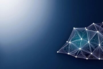 Abstract technology background with geometric network design.
