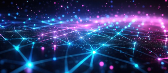 Wall Mural - futuristic network connection