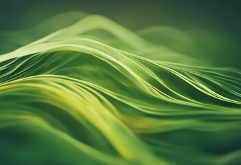 Wall Mural - green background waves yellow season shiny wave line motion glowing eco white stripes shape modern e