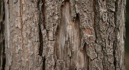 Leinwandbilder - Close up of rugged tree bark texture showing natural wood grain pattern