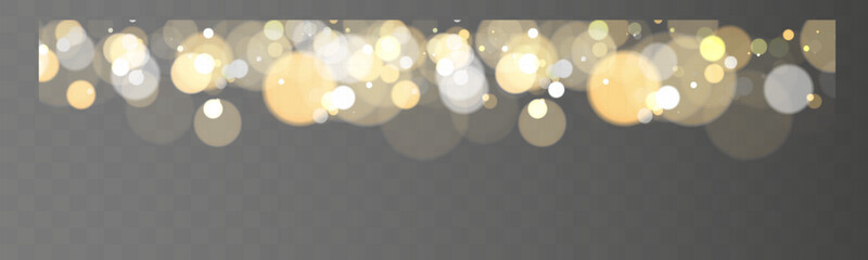 Aufkleber - Abstract magical glowing bokeh lights on dark background with sparkles, soft blurry fantasy effect, elegant festive backdrop.	