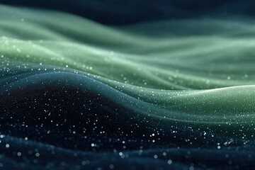 Wall Mural - flowing waves of ethereal light create a tranquil atmosphere in this celestial landscape