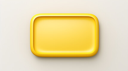 Aufkleber - A 3D-rendered rounded yellow rectangle icon against a white background, perfect for display, branding, and minimalistic design projects.

