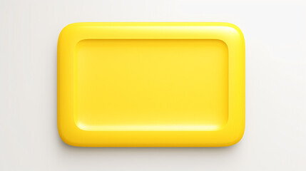 Aufkleber - A 3D-rendered rounded yellow rectangle icon against a white background, perfect for display, branding, and minimalistic design projects.

