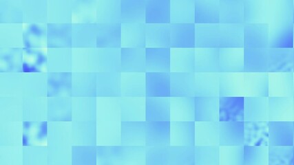 Fototapete - Loop party backdrop. Endless elegant color transition. Space for text. Bright turquoise soft squares