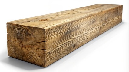 Aufkleber - Rustic Weathered Wooden Beam, Ideal for Construction and Design Projects