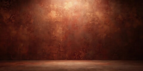 Poster - Rustic Brown Wall and Floor Interior Design Background Texture for Product Presentation