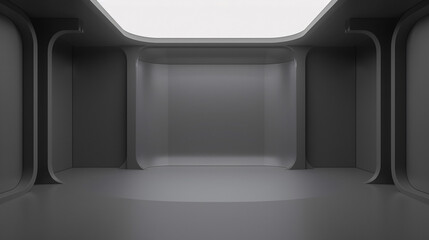 Poster - An unpainted gray flat matte background, ideal for stage displays, banners, and professional presentations, offering a minimalist and modern setting.

