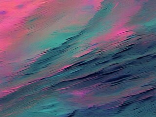 Wall Mural - Sunset Waves: A Colorful Fusion of Water and Sky in Abstract Ocean Art,Ai generated 