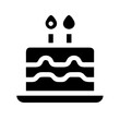 © Zeeshan - cake birthday glyph  vector flat icon