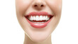 © Alloca Design Studio - 3d illustration of a female mouth with white teeth smiling on a transparent background, PNG image, PNG file, Generative art.