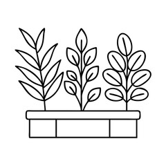 Wall Mural - herb garden icon, herb garden vector illustration-simple illustration of herb garden, perfect for he