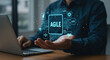 © StockWorld - Agile Transformation: Digital Strategy for Business Growth. Teamwork, Coding, and Innovation with Agile Methodology