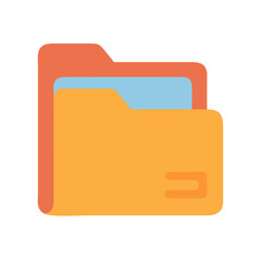 Leinwandbilder - Folder Icon for File Management, Organization, and Digital Storage Systems