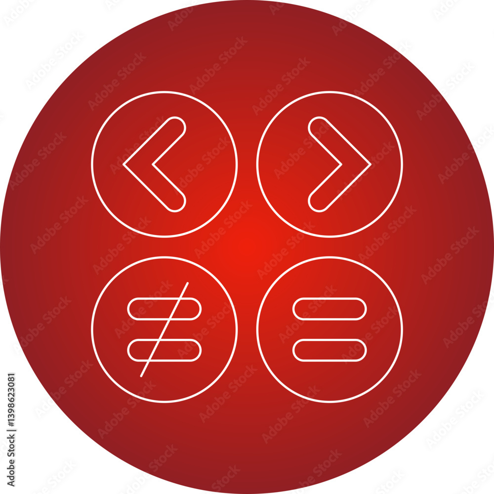 Math Symbols I single vector illustration icon