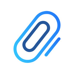 Aufkleber - Paperclip Icon for Office Supplies and Document Organization
