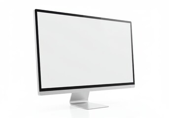 Wall Mural - Computer screen on white space isolated on white background