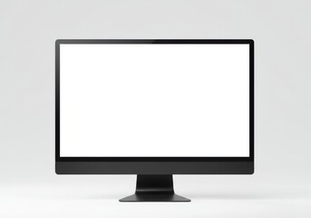 Wall Mural - A computer with blank screen isolated on white background