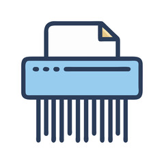 Aufkleber - Shredder Icon for Document Disposal and Security