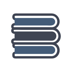 Poster - Stack of Closed Books Icon for Learning and Knowledge