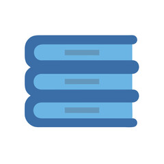 Poster - Stack of Closed Books Icon for Learning and Knowledge