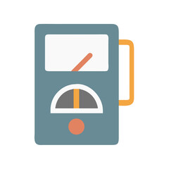 Poster - Electric Measurement: Voltmeter Icon Vector Design